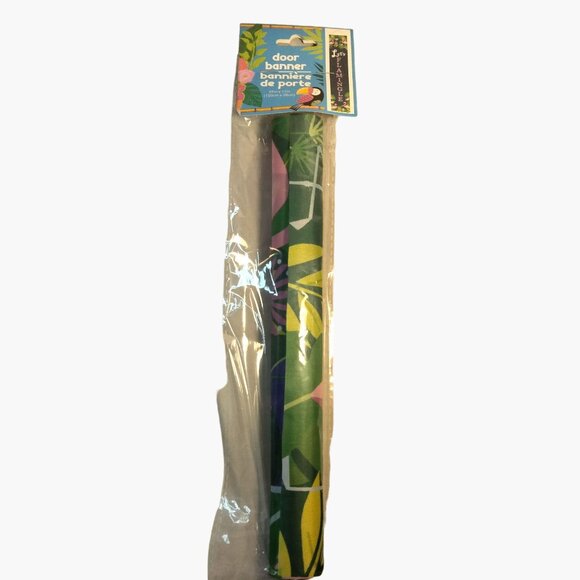 Lets Flamingle Door Banner Tropical Themed Party Decoration Dorm 59 x 11 - Picture 9 of 10